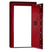 Rhino Ironworks V8030GL Out-Swing Vault Door - 80X30X8.27 color option crimson shown in front view with door opened with white background